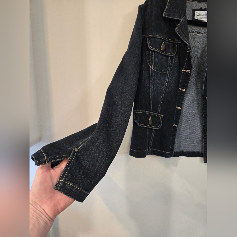 Women's Dark Blue Tailored Denim Jacket.  Pristine Condition. - Picture 5 of 10